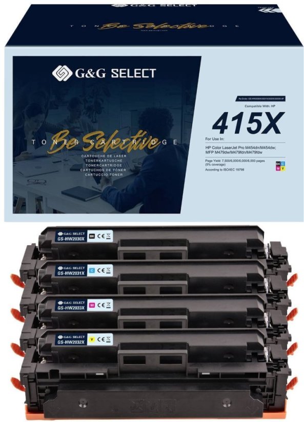 G&G Kaseta z tonerem GS-H415X-4P 4 ks Náhradný Purpurowy, Cyjan, Žltý, Čierny (21171)
