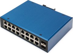 Digitus Digitus 16-portowy Prepínač sieťový Gigabit Ethernet, przemysłowy, niezarządzany, 2 łącza SFP