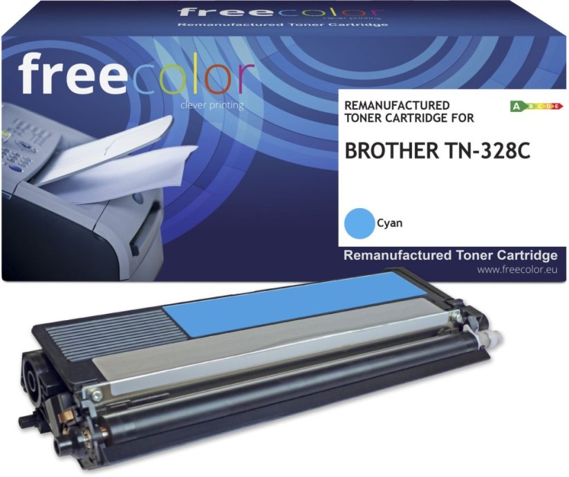 Freecolor Toner Brother TN-328C cyan 6000 stron remanufactured
