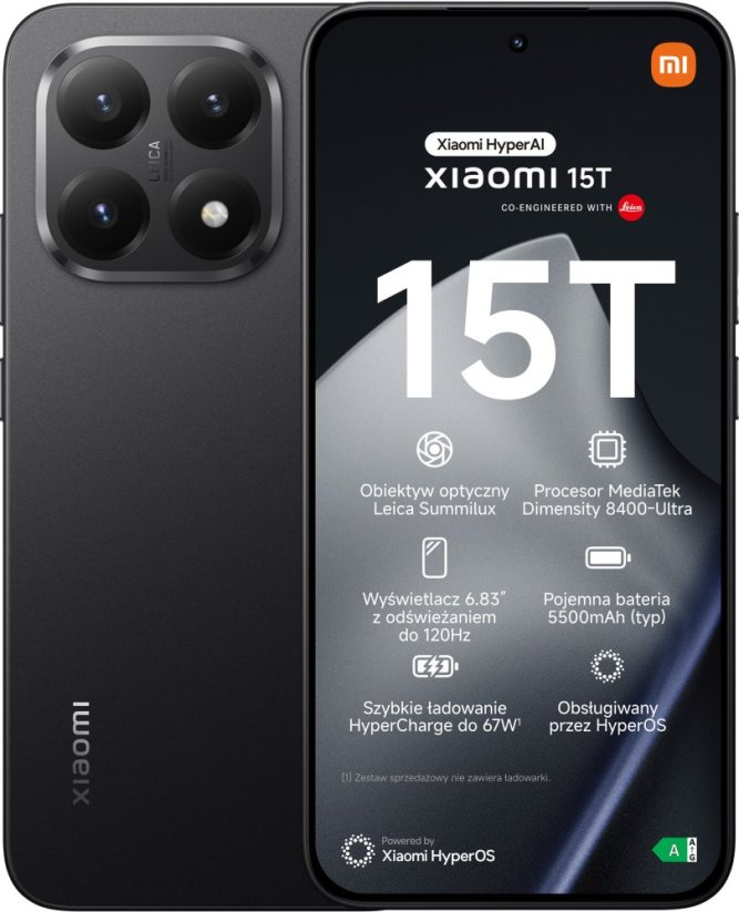Xiaomi 15T 5G 12/512GB Čierny  (MZB0KYPEU)