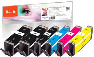 Peach Toner PEACH PI100-328 / PGI-550/CLI-551 (Photo black, Black, Cyan, Magenta, Yellow)