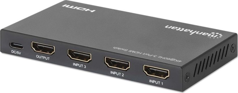 Manhattan Switch 3x HDMI 2.0 4K60Hz 3-Portowy Prepínač HDMI automatické