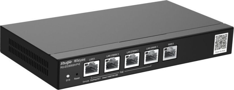 RUIJIE NET ROUTER 1000M 5PORT 4POE+/RG-EG305GH-P-E RUIJIE