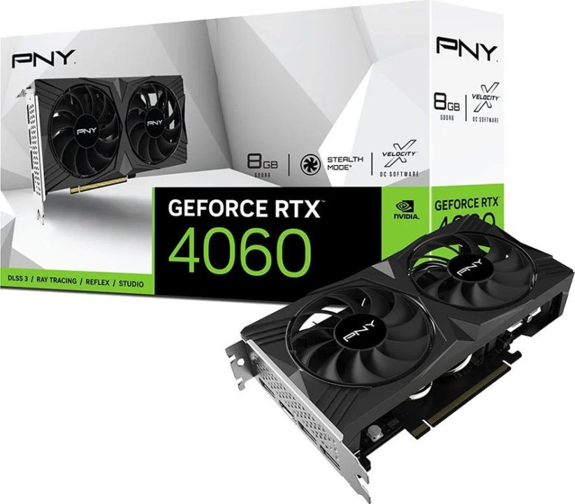 PNY GeForce RTX 4060 Verto Dual 8GB GDDR6 (VCG40608DFXPB1)
