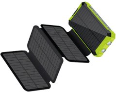 Realpower PB-20000 Solar 20000 mAh čierno-Zelený (439608)