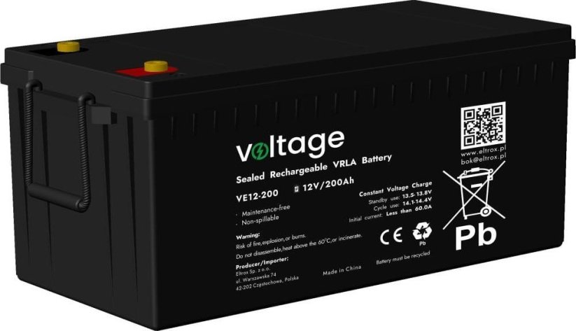 voltage akumulátor AGM Voltage 12V 200Ah VE12-200 (Żywotność 6-9 rokov)