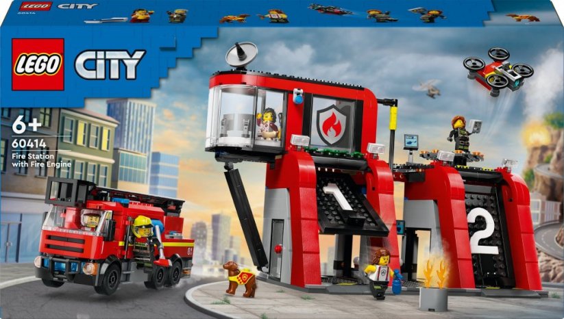 LEGO City Hasičská stanica s hasičským autom (60414)