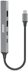Port Designs Port Designs 900163 huby i koncentratory USB Type-C 5000 Mbit/s strieborný