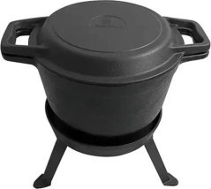 KingHoff Kotol ŻELIWNY MYŚLIWSKI 5.0L Z PATELNIĄ GRILL 2 W 1 KINGHOFF KH-1732