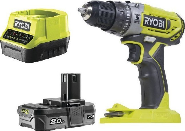 Ryobi AKU. WIERTARKO-WKRÄTARKA UDAR. R18PD2-120B 18V 1*2.0AH ONE+