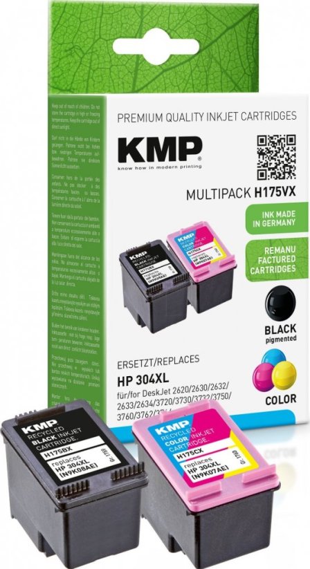 KMP KMP H175VX Promo Pack BK/Color comp. w. HP N9K08AE/N9K07AE