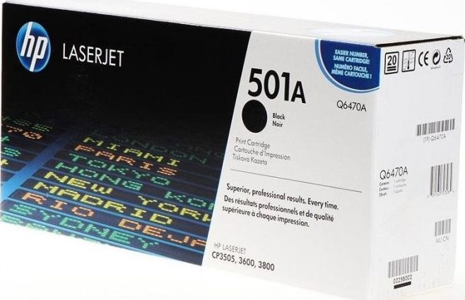 HP 501A Black Originál  (Q6470A)