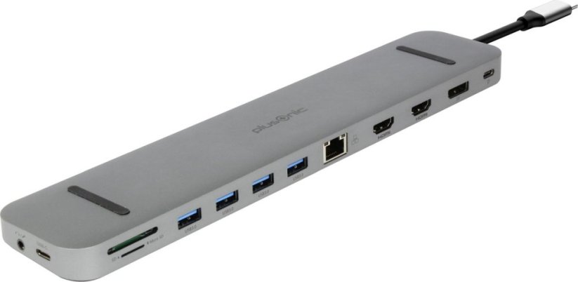Adesso Plusonic USB-C Docking Adapter/Hub 9in1 with HDMI/DP/LAN/USB