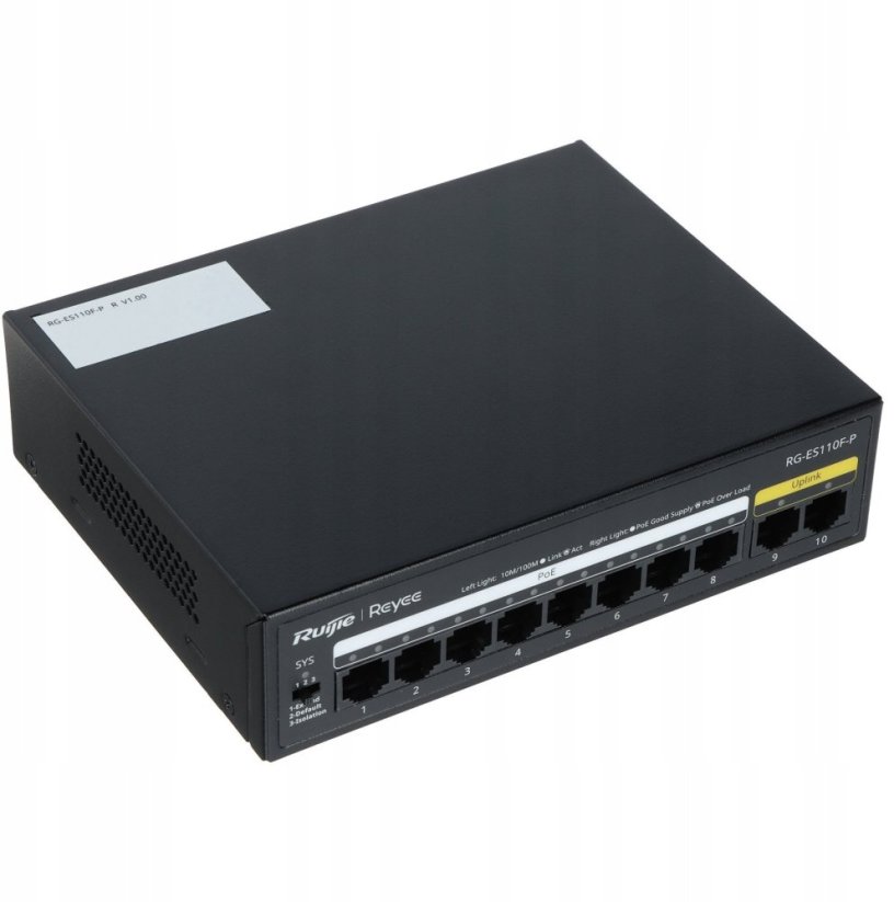 Reyee SWITCH POE RG-ES110F-P 8-PORTOWY REYEE