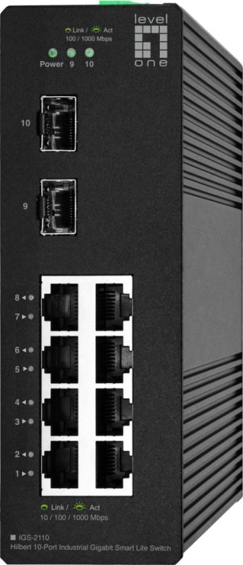 LevelOne LevelOne Switch 10x GE IGS-2110   2xSFP, 8xRJ45 Ports     sw