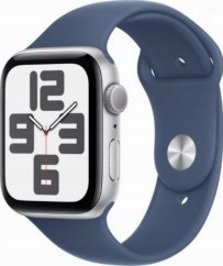 Apple Watch SE GPS 44mm Silver Alu Sport S/M Modrý  (MXEQ3ET/A)