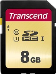 Transcend 500S SDHC 8 GB Class 10 UHS-I/U1 V30 (TS8GSDC500S)
