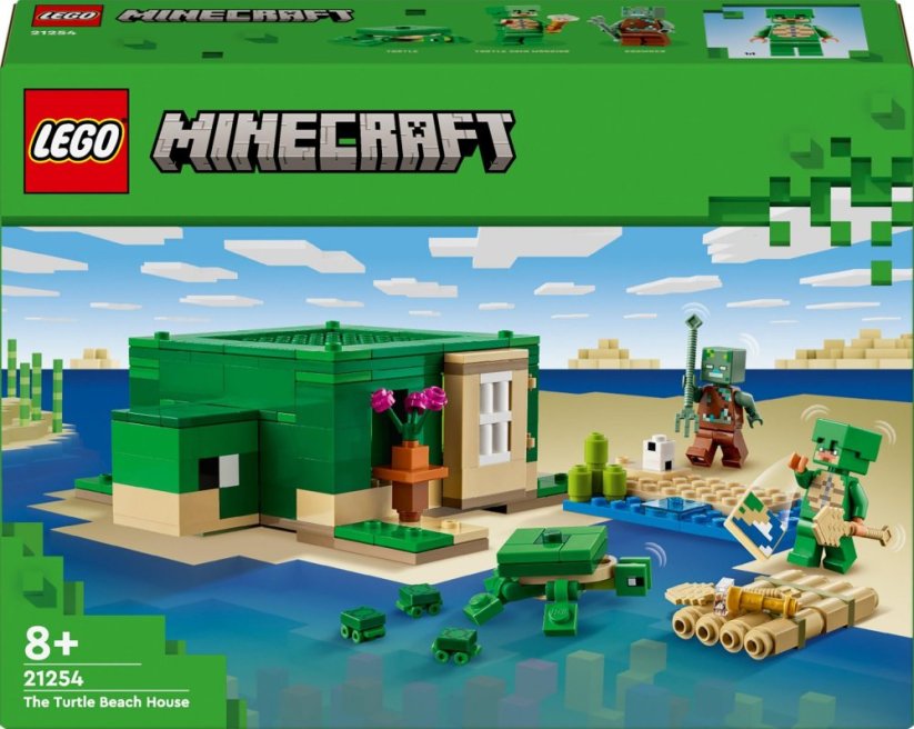 LEGO Minecraft Domček s korytnačkou na pláži (21254)