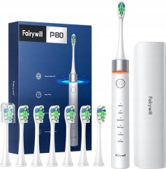 FairyWill Kefka sonická do zębów z Sadaem końcówek i etui FW-P80 (Biela)