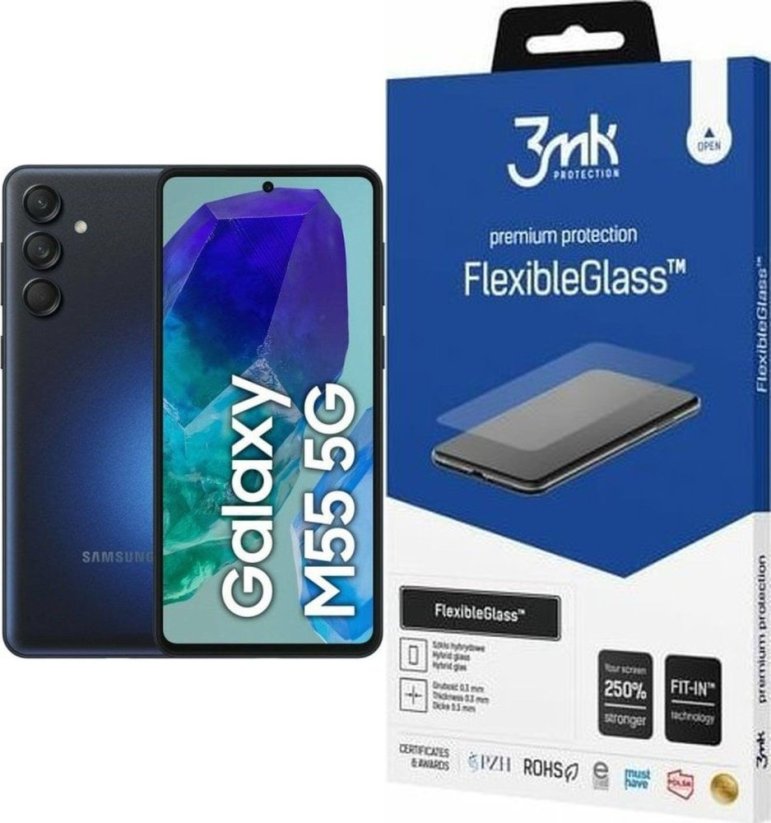 Samsung Galaxy M55 5G 8/256GB Czarny (SM-M556EZK) + FlexibleGlass