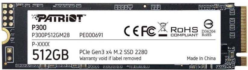 Patriot PATRIOT P300 512GB M2 2280 PCIe SSD