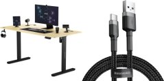 SENSE7 Nojo Sosna 140 cmx70 cm Black Pine + kabel usb