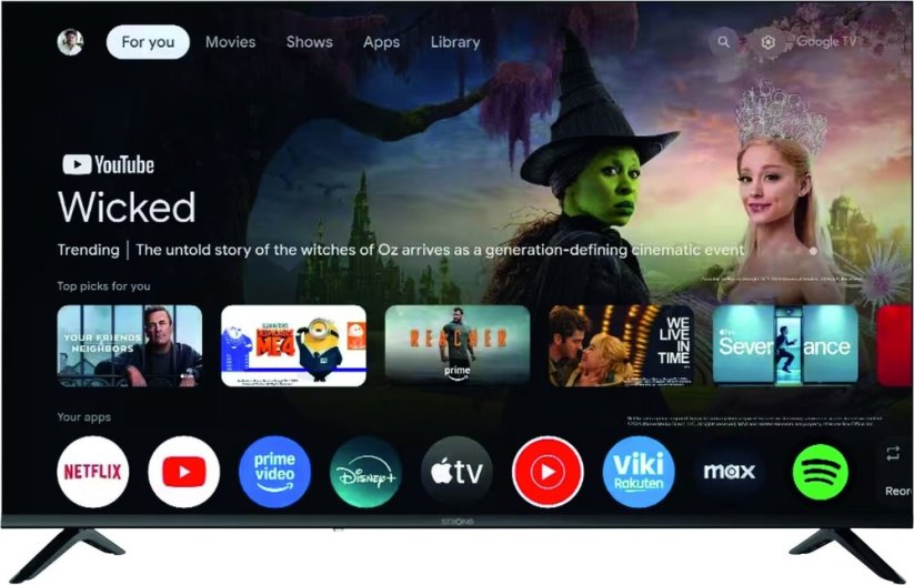 Strong 127 cm (50") 4K Ultra HD Smart TV Wi-Fi Čierny 250 cd/m (SRT50UH7773)