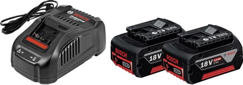 Bosch Nabíjačka gal 1880 CV + 2 x akumulátor do narzędzi GBA 18V 5Ah (1600A00B8J)