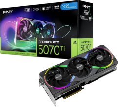 PNY GeForce RTX 5070 Ti EPIC-X RGB Overclocked Triple Fan Plus 16GB GDDR7 DLSS4 (VCG5071T16TFXXPB1-O)