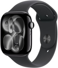 Apple Watch 11 GPS 46mm Jet Black Alu Sport Band M/L Czarny  (MEUX4ET/A)