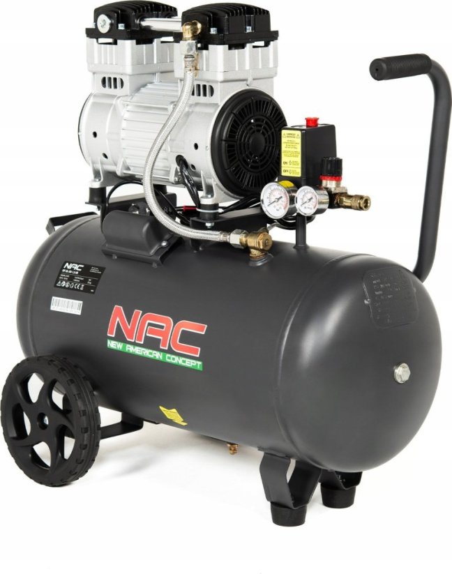 NAC NAC SPRĘŻARKA BEZOLEJOWY 50L 1,5kW 8 BAR