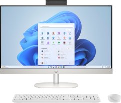 HP 27 inch All-in-One 27-cr1014nw PC Intel Core Ultra 7 155U 68,6 cm (27") 1920 x 1080 px Ekran dotykowy 16 GB DDR5-SDRAM 512 GB SSD Windows 11 Home Wi-Fi 6 (802.11ax) AI PC Biely (C63J4EA)