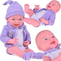 Jokomisiada Uśmiechnięta Bábika bobas 40cm laleczka dzidziuś Fialový sweterek ZA5321