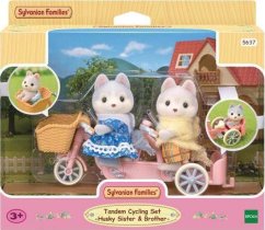 Epoch Sylvanian Families Tandem PESki Husky na Bicykelze Sada z figurkami (5637)