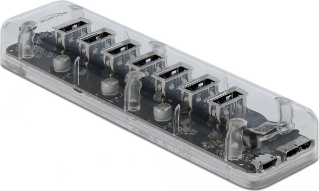 Delock 1x microUSB  + 7x USB-A 3.0 (64088)