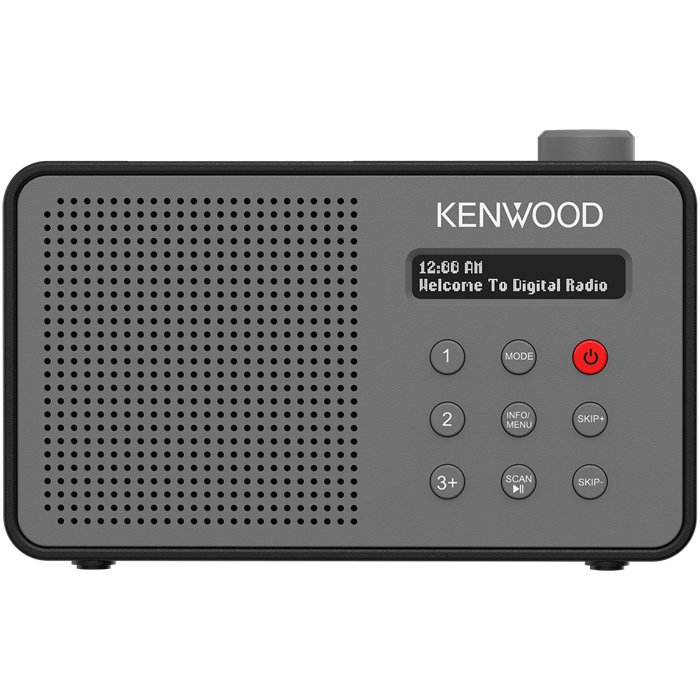 JVC Kenwood CR-M25DAB-H Radio – DAB Plus Automatic Safety Alert – Gray and Black