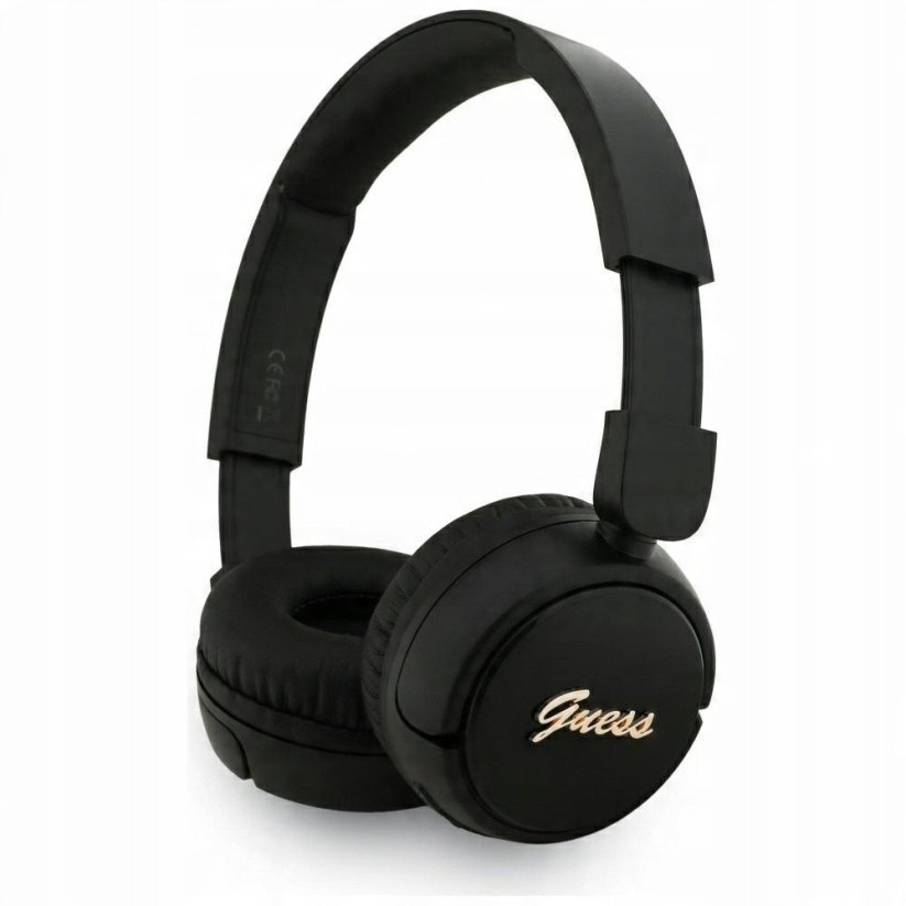 Guess Headphones Guess Bluetooth 5.3 Metal Logo Script black