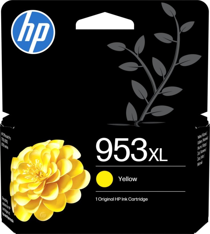 HP 953XL High Yield Yellow Ink Cartridge – F6U18AE – 1600 Pages – 20 ml