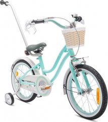 Sun Baby Detský balančný bicykel Pre dziewczynki 16" heart bike miętowy