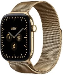 Apple Watch 12 GPS + Cellular 42mm Radiant Gold Titanium Milanese Loop (MJGL4MP/A)