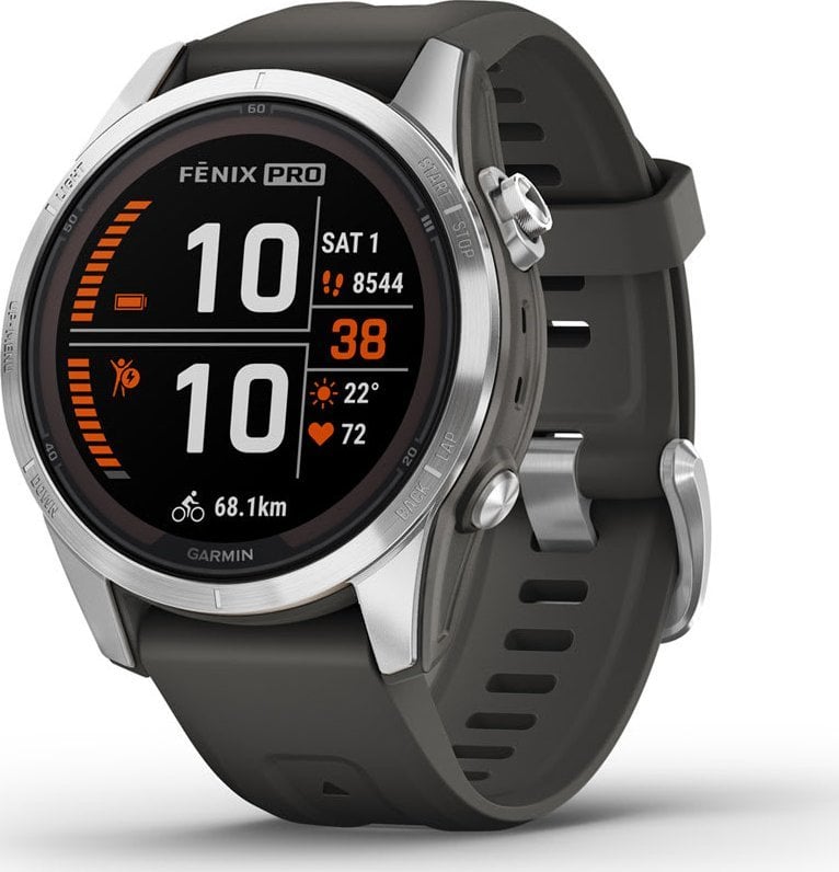 Garmin fenix 7S Pro Solar Silver/Graphite Band(010-02776-01)