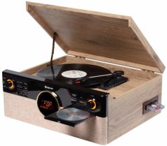 Denver Miniwieża Denver MRD-180 z gramofonem i radio DAB+/FM drevená