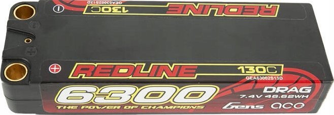 Gens Ace akumulátor Gens ace Redline Series 6300mAh 7.4V 130C 2S2P HardCase 70# LiPo