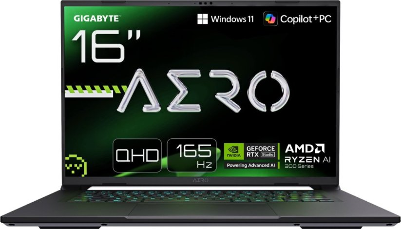 Gigabyte Gigabyte AERO X16 2WH-A3EEC65DP 16" QHD+ AMD Ryzen AI 9/32GB/1TB/RTX 5070/Win11 Home/ENG kbd/White/2Y Warranty | Gigabyte