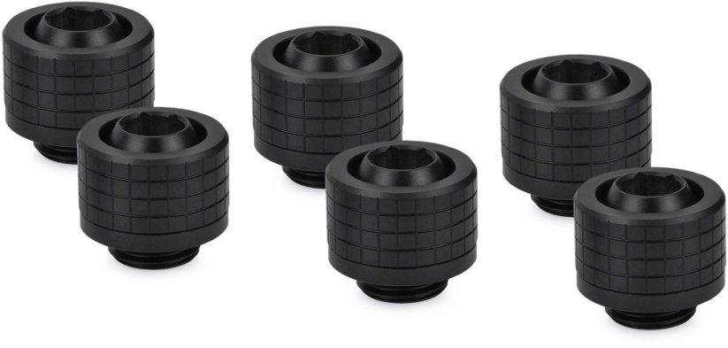 Thermal Grizzly DeltaMate Złącze kompresyjne, mosadz, Gwint G1/4” - Čierny, ST13, opakowanie 6 sztuk