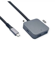 Value VALUE Koncentrator USB 3.2 Gen 2, 4 porty (2x A + 2x C), z kablem przedłużającym, 3 m