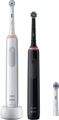 Oral-B Rotačná kefka Pro 3 3900 Duo 2 ks White/Black + dodatkowa końcówka