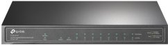 TP-Link TP-LINK 10 prievadų Gigabit PoE+ jungiklis 8 Gigabit PoE+ prievadai, 1 Gigabit RJ45 prievadai ir 1 Gigabit SFP lizdai 802.3at/af 63W PoE galia