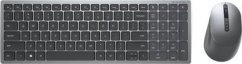 Dell DELL KM7120W klawiatura Dołączona myszka RF Wireless + Bluetooth AZERTY Francuski Sivý, Tytan