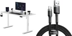 SENSE7 Nojo Białe 140 cmx70 cm White + kabel usb